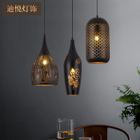 工装工业风铁艺小吊灯单头复古怀旧饭店餐厅吧台灯个性创意灯饰