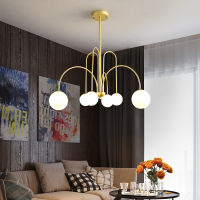 轻奢灯具吊灯极简设计师魔豆分子灯北欧客厅灯ins网红餐厅卧室