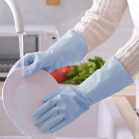 三角厨房海绵塑料垃圾过滤水槽沥水篮漏水收纳筐蔬菜水果皮可挂式|防割防烫手套蓝图色