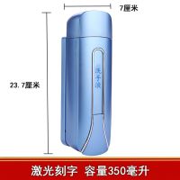 免打孔宾馆酒店浴室壁挂手动单头皂液器沐浴露瓶给皂器洗手液瓶|新款清新蓝单头刻字