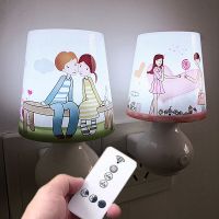 插电led遥控智能小夜灯卧室开关床头灯婴儿喂奶定时调光台灯壁灯