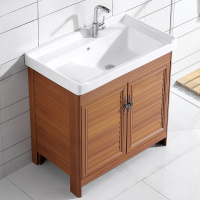 陶瓷洗衣盆洗衣柜洗手盆单盆洗漱池阳台家用脸盆水槽台面带搓板