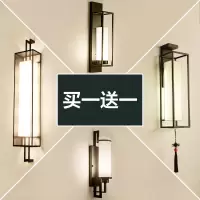 新中式壁灯客厅中国风背景墙壁灯卧室床头灯过道走廊现代创意装饰