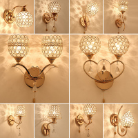 水晶壁灯卧室床头客厅灯背景墙过道灯壁灯简约节能创意led灯具