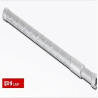 橱柜挂衣杆不锈钢伸缩衣架壁橱|雕花磨砂银中号55-100