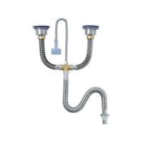 水槽下水下水管配件不锈钢防臭防鼠咬厨房双槽耐高温器洗菜盆|双槽精品套餐+溢水+下水器80