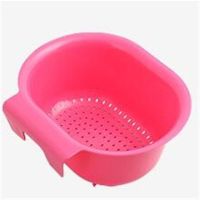 [沥水挂篮]可挂式水槽沥水架厨房洗菜篮水池沥水篮滤塑料洗菜盆|玫红色 1个装