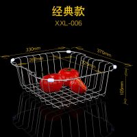 置物架碗菜篮水槽厨房用品水池洗菜盆架沥水架沥水篮不锈钢洗|固定款XXL-006