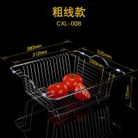 置物架碗菜篮水槽厨房用品水池洗菜盆架沥水架沥水篮不锈钢洗|固定款CXL-008