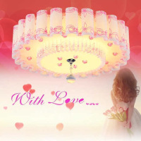 浪漫田园主卧室灯温馨圆形led吸顶灯创意婚房灯具现代简约客厅灯