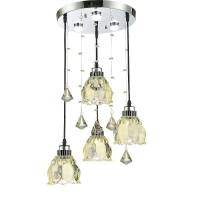 led餐吊灯卧室客厅三头四头水晶灯具简约欧式饭厅过道吧台家用