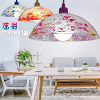 客厅床头创意吊灯罩塑料灯罩炫彩艺术个性办公室吧台时尚餐厅diy