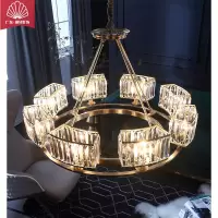 两用吸顶灯具客厅灯耐用全铜钢水晶灯餐厅卧室吊灯送节能led灯泡