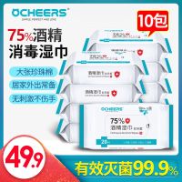 开学必备75%酒精消毒湿巾纸儿童杀灭菌婴幼儿湿纸巾杀毒学生家用|[店长推荐]20抽*10包装
