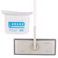 100片静电除尘纸一次性拖地擦地除尘布吸尘纸免手洗地板拖把纸|100片干纸+细杆拖把1个