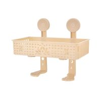 创意多功能浴室马桶置物架 厨房杂物收纳架 卫生间免打孔整理架|卡其色 荷花款