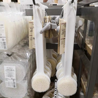 日本洗澡刷搓背神器背部搓澡擦背刷子长柄软毛沐浴刷|本白色一只[款]收藏送洗头刷