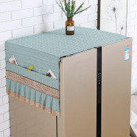 单开门冰箱盖布双开门防尘盖巾北欧风防尘罩滚筒洗衣机罩多用盖巾|悦诗风吟绿 单开门60*140cm(冰箱洗衣机通用)