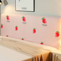 床头套罩北欧风格ins全包防尘软包床靠背万能简约现代木网红同款|草莓 长度90cm(通用)