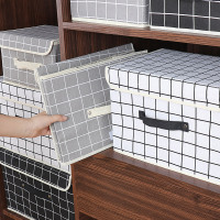 可折叠棉麻布艺收纳箱衣柜衣服收纳神器大号玩具衣物整理箱储物箱