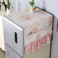 滚筒洗衣机罩防尘套子布艺欧式全自动波轮现代冰箱防晒防水盖巾布|西瓜红富贵粉 70*170厘米「十二公斤以上」