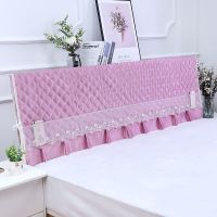 全包床头罩弹力款防尘罩半包床头套仿真丝加厚1.2/1.5/1.8/2/2.2|真丝紫色 (床头宽1.8米)