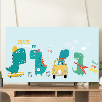 电视机罩防尘罩套挂式55英寸65液晶电视机防尘盖布电视布艺新|电视机罩恐龙 37/38英寸(宽85*高55cm)