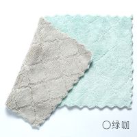 双面加厚抹布不沾油厨房吸水不掉毛擦桌子洗碗巾百洁布|绿卡 厨房套装10条装[收藏优先发货]