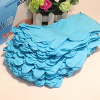 加厚耐用蓝色丁晴手套 一次性耐油防水防滑手套 橡胶劳保耐酸碱|加厚耐磨型蓝色100只装 M