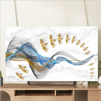 电视机罩防尘罩套挂式55英寸65液晶电视机防尘盖布电视布艺新|电视机罩大理石 42/43英寸(宽98*高65cm)