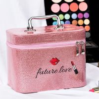 韩版网红化妆包大容量洗漱包随身便携带收纳盒女学生大小号化妆箱
