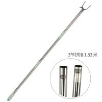 加长不锈钢撑衣杆阳台晒取衣晾衣杆收晾衣叉直杆衣棍衣服叉子挑竿|3节杆1.83米 薄荷绿