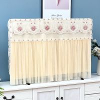 电视罩防尘罩电视机罩套开机不取55寸挂式蕾丝50液晶65寸包边家用|月光红开机不取 46寸