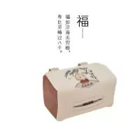 汽车内饰用品车载车用纸巾盒 卫生创意遮阳板挂式天窗卡通抽纸盒|小和尚款(福)
