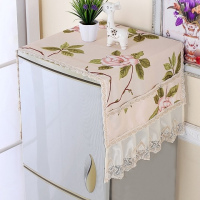 冰箱盖布防尘罩单开对双开门冰箱盖巾罩巾滚筒洗衣机套|花开黄 单开箱巾(洗衣机)55*140cm