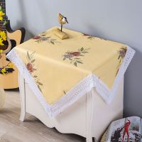 万能盖巾饮水机微波炉防尘罩床头柜盖布简约欧式蕾丝多用桌布方巾|茉莉花黄 含花边100*100cm方巾(1个)