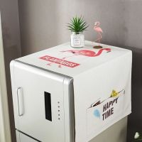 冰箱巾盖布冰箱罩单开门多用棉麻布艺盖巾双对开门冰箱防尘罩|BXJ-JY-05 冰箱巾、洗衣机通用140*55CM)