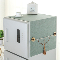 冰箱防尘罩微波炉巾家用冰箱盖布轻奢双开门冰箱罩滚筒洗衣机盖布|素色锦年-绿 双开70*180cm