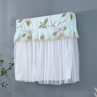 防直吹格力空调罩挂机开机不取挂式防尘罩子卧室月子挡风帘防风套|一枝梅绿 长80至83cm内通用挡风帘