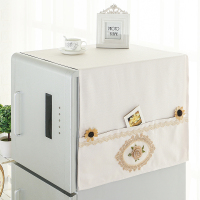 冰箱防尘罩微波炉巾家用冰箱盖布轻奢双开门冰箱罩滚筒洗衣机盖布|花开富贵(米) 小双开65*180cm