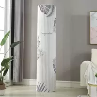 圆形柜机格力美的海尔布艺空调罩套立式圆|条纹龟背叶-高弹全包 格力i铂-Ⅱ/i酷-Ⅱ