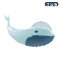 肥皂盒香皂盒吸盘免打孔壁挂式肥皂架卫生间创意沥水置物香皂架ln|浅蓝色-1个装