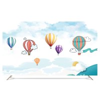 电视机罩防尘罩壁挂式液晶盖布55英寸50曲面65盖布32|直面曲面通用--氢气球 19英寸(宽46*高32cm)