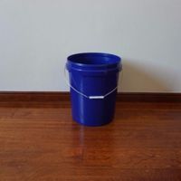 20升螺旋盖压盖食品级塑料桶家用水桶储水桶机油桶涂料桶垃圾桶|20升食品级压盖(蓝色)