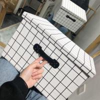 折叠布艺有盖床上内衣服储物箱衣柜收纳箱宿舍大号书箱家用整理盒