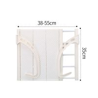 同款晾衣架可伸缩阳台晒鞋架多功能窗台衣架小型置物架晾衣架|白色 窗台晾衣架长75-120宽35CM