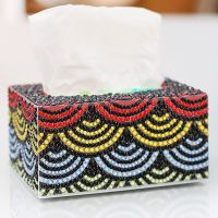 抽纸盒卫生间纸巾盒diy手工卫生纸盒客厅办公家用ins钻石画新款|霓虹灯 塑料