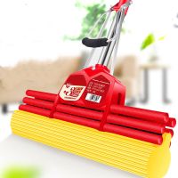 免手洗吸水海绵拖把干湿两用胶棉拖把头旋转滚轮式挤水家用地拖布