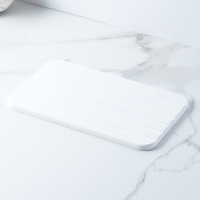 卫生间浴室电动牙刷架置物架简约摆台式洗漱台桌面化妆品收纳盒|白色23.8*13.8硅藻泥托盘