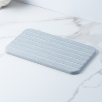 卫生间浴室电动牙刷架置物架简约摆台式洗漱台桌面化妆品收纳盒|灰色23.8*13.8硅藻泥托盘